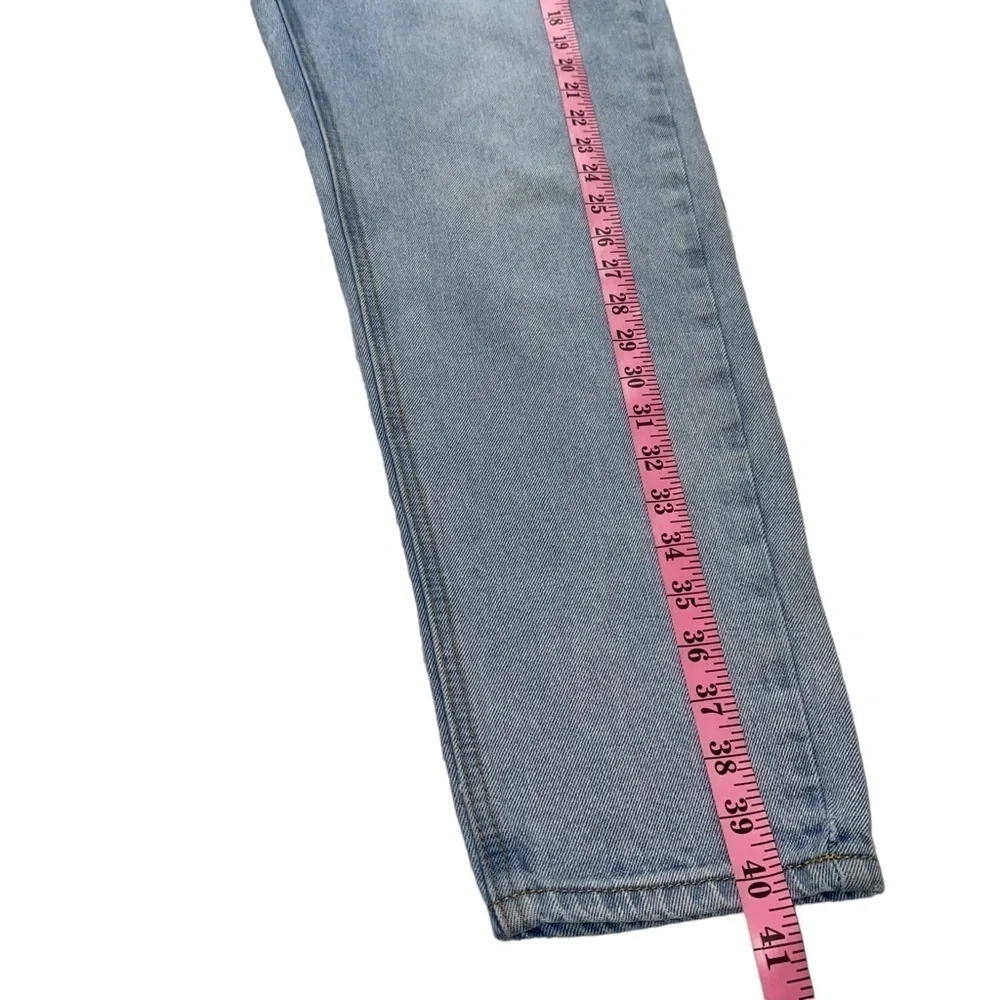 Pretty Little Thing Vintage Wash High Rise Barrel Leg Mom‎ Denim Jeans Size 8